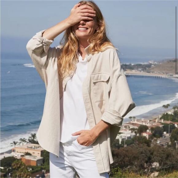 Frank & Eileen Mcloghlin Utility Shirt in Natural XS - Picture 2 of 10
